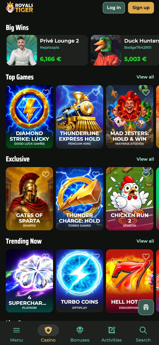 The RoyalsTiger Casino App